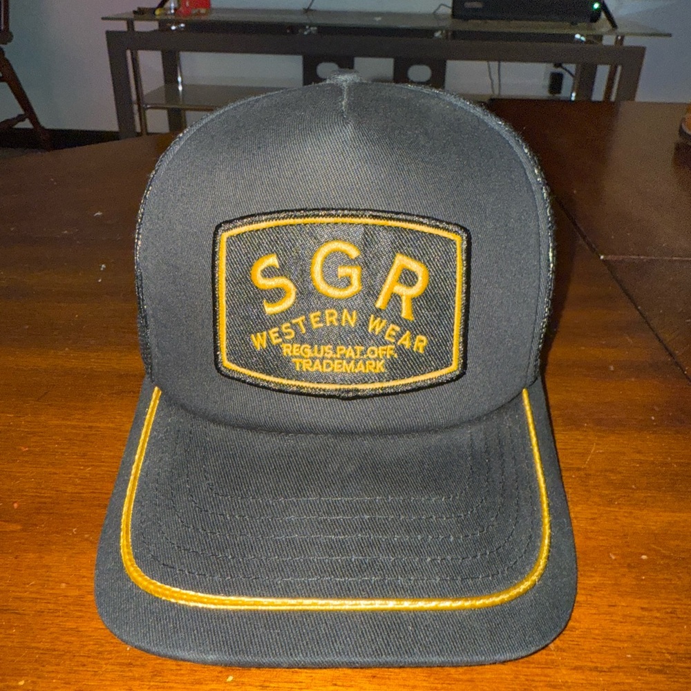 SGR Western Wear Black and Gold Cap